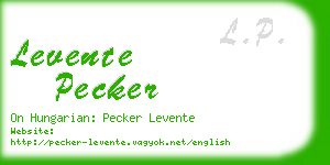 levente pecker business card